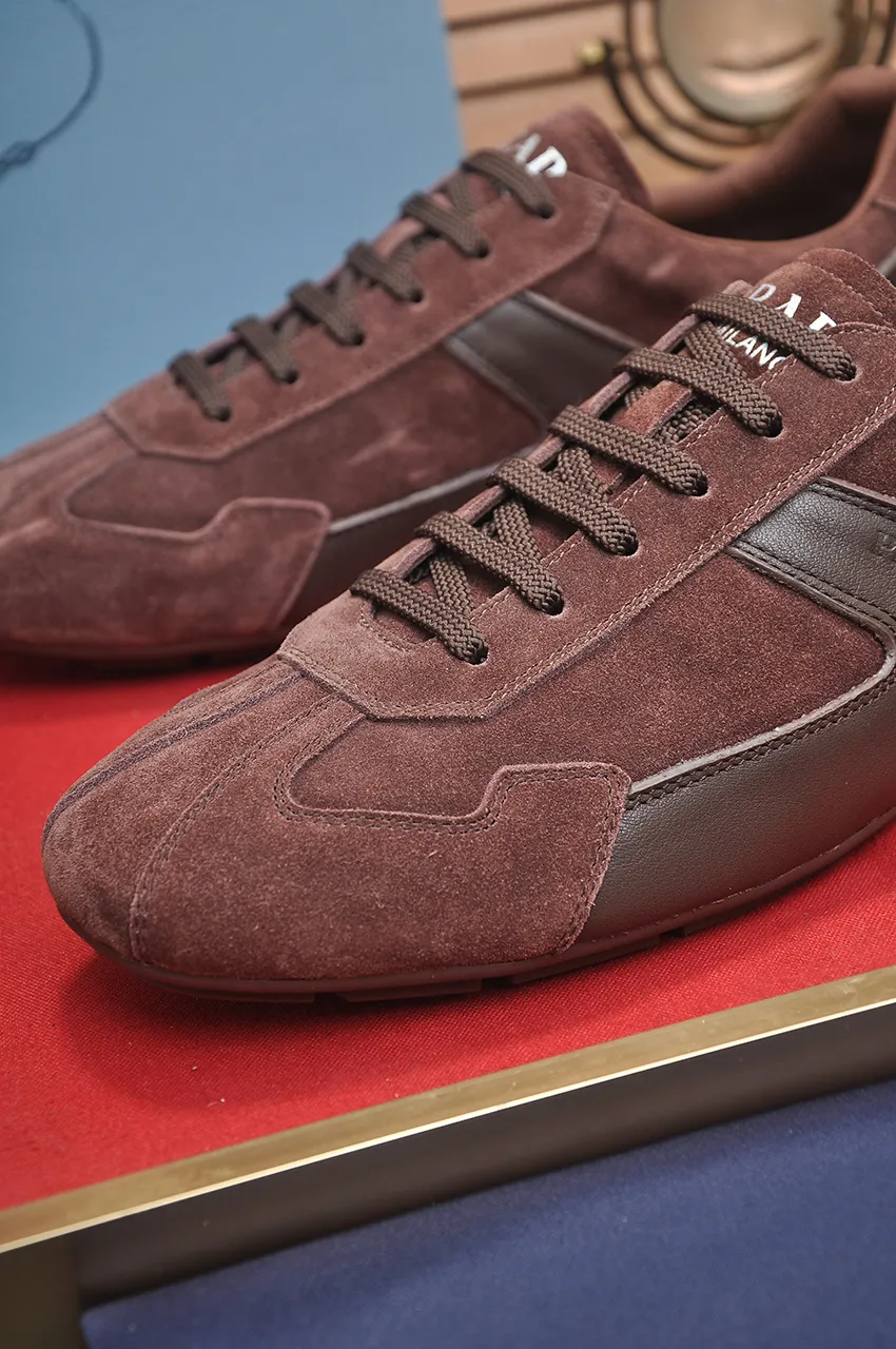 Men's shoes 💰560💶【PRADA】Couple's casual shoes, originally developed 1:1, made of high-mercerized cowhide with imported cowhide, silk sheepskin lining, rubber outsole, comfortable and soft on the feet, size for women: 35 to 41. Male 38 to 48💰🔥🔥🔥🔥🔥